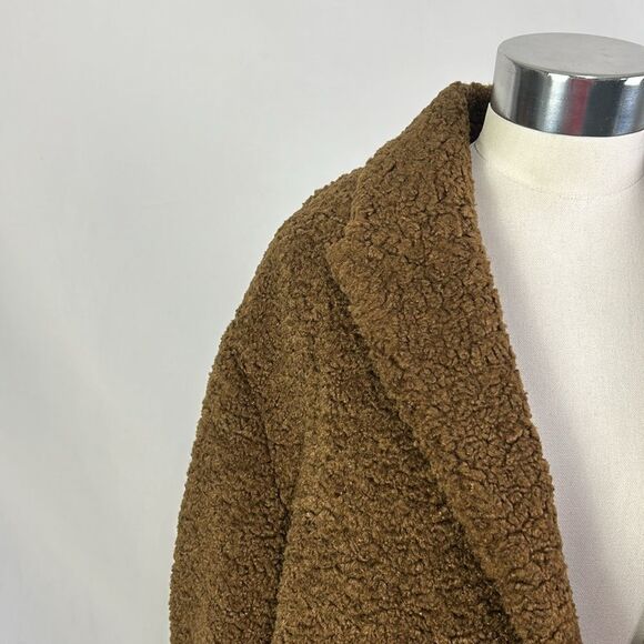 Vince Chestnut Teddy Oversized Jacket - Picture 3 of 7